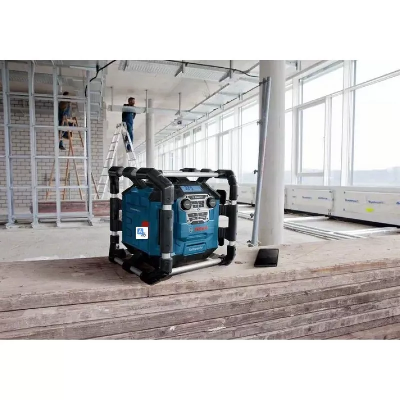 Bosch GPB 18V-5 C Professional prenosné digitálne rádio hliník, čierna, modrá