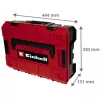 Einhell 4540019 E-Case S-F systémový kufor s mriežkovou penou, odolný voči postriekaniu, polypropylén, nosnosť 25 kg, čierny/červený
