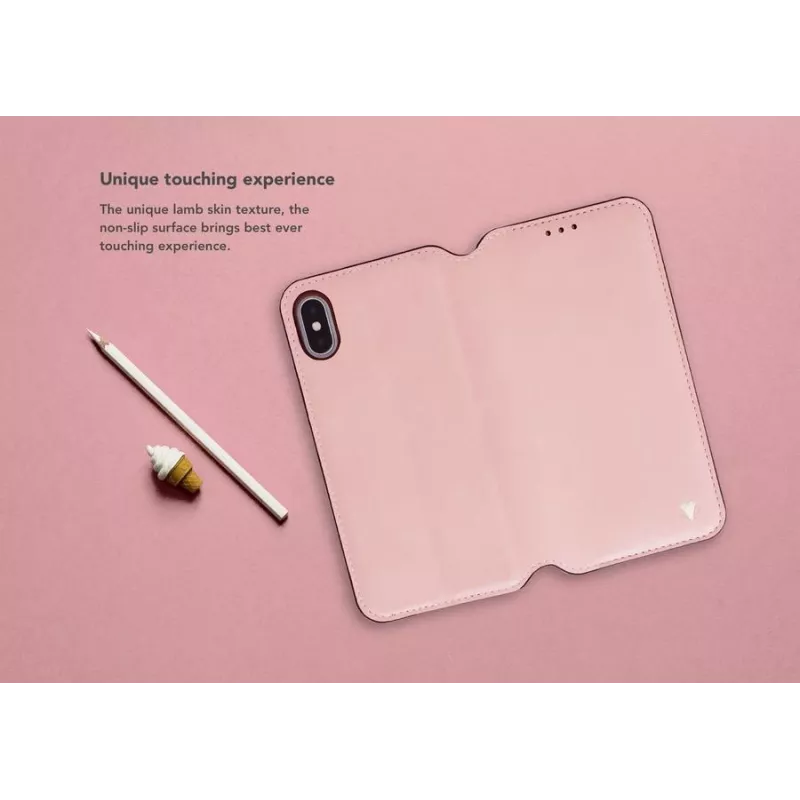 Folio puzdro VixFox pre iPhone 7/8 — ružové, ochranné folio puzdro