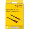 Audio kábel DeLOCK 86587 1,5 m 3,5 mm Lightning čierny