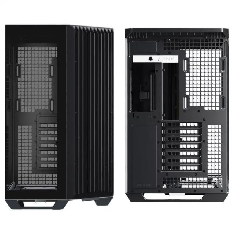 PC skriňa APNX V1, Midi-Tower, ATX, čierna/biela