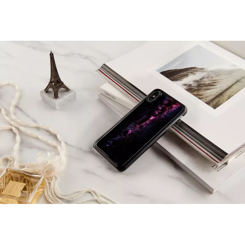Puzdro na telefón iKins pre iPhone XS Max — milky way čierna