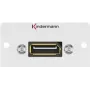 Kindermann Konnect 50 alu - modulárny Faceplate-Snap-In - DisplayPort