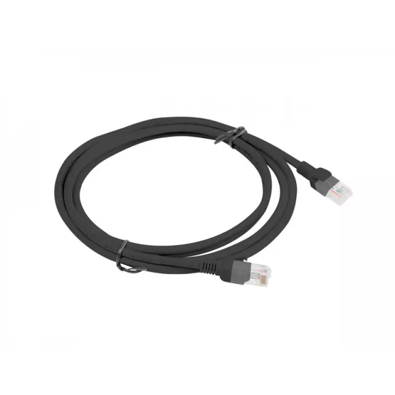 Sieťový kábel LANBERG PCU5-10CC-0200-BK RJ-45 Cat5e U/UTP 2 m čierny