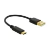 DeLOCK USB nabíjací kábel Type-A na USB Type-C 15 cm čierny