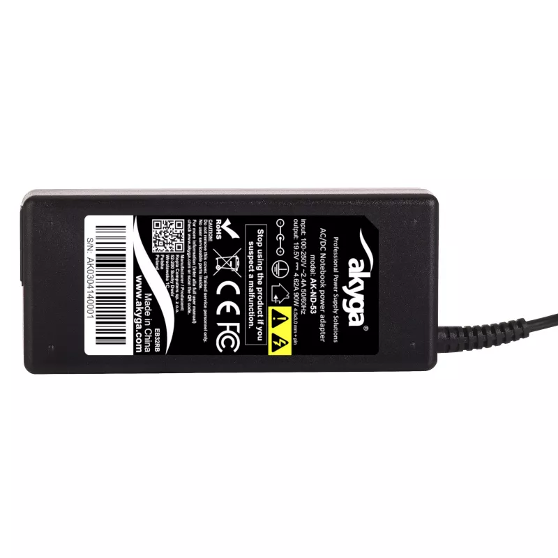 Akyga AK-ND-53 napájací zdroj pre notebook 19,5 V / 4,62 A, 90 W, 4,5 x 3,0 mm konektor s kolíkom, pre Dell