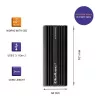 Externé SSD puzdro QOLTEC NV2270 pre M.2 SATA/NVMe disky, USB-C, až do 2 TB