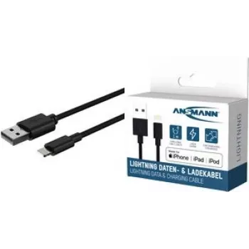 Ansmann 1700-0131 USB kábel 1 m USB A Lightning čierny (1700-0131)