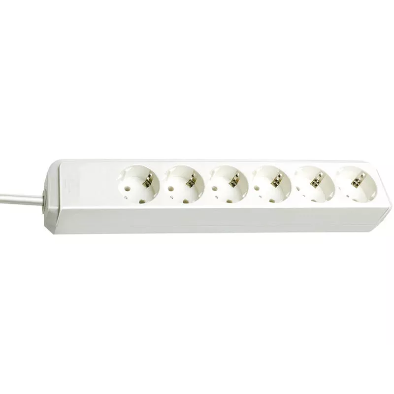 Predlžovacia zásuvková lišta brennenstuhl Eco-Line, 6-násobná, biela (1159420015)
