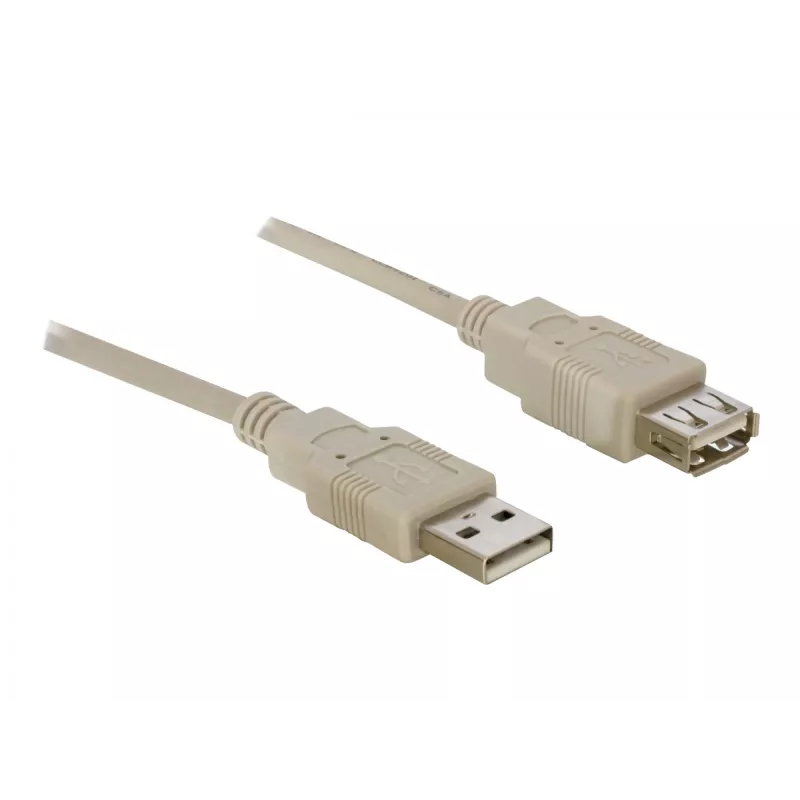 USB 2.0 predlžovací kábel DeLOCK 82240 3 m sivý