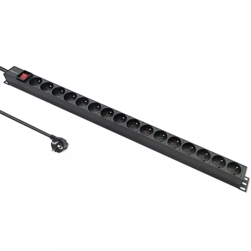 Zásuvkový blok pre RACK 16A PDU, 16xFRENCH, vertikálny