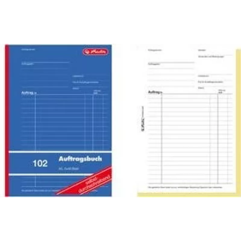 Herlitz 880526 objednávkový blok A5, 2 x 40 listov, samoprepisovací, FSC