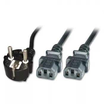Microconnect PE011318 napájací kábel čierna 1,8 m sieťová vidlica Type F 2 x C13 konektor samica