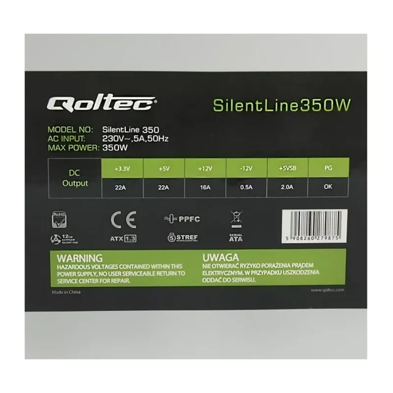 Napájací zdroj Qoltec ATX 350W