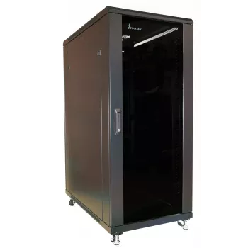 Samostatný rack Extralink racková skriňa 27U 800x800 čierna nosnosť 600 kg