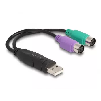DeLOCK USB na PS/2 adaptér 0,17 m 2x 6-pol. Mini-DIN USB A