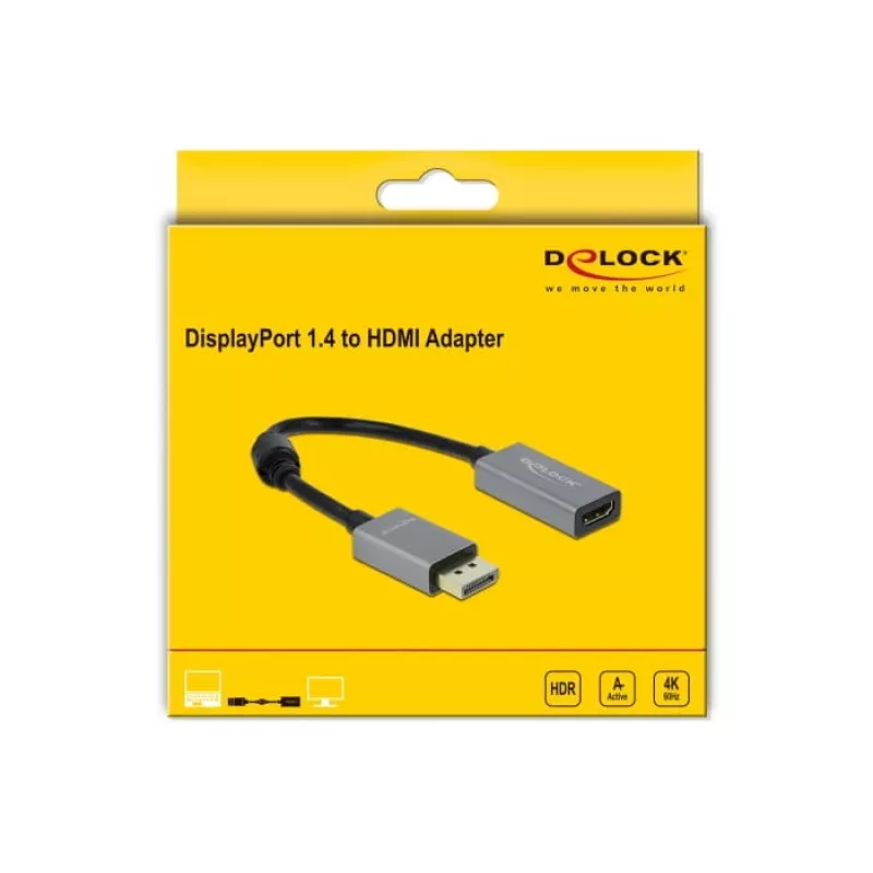 Aktívny DisplayPort 1.4 na HDMI adaptér DeLOCK 66436