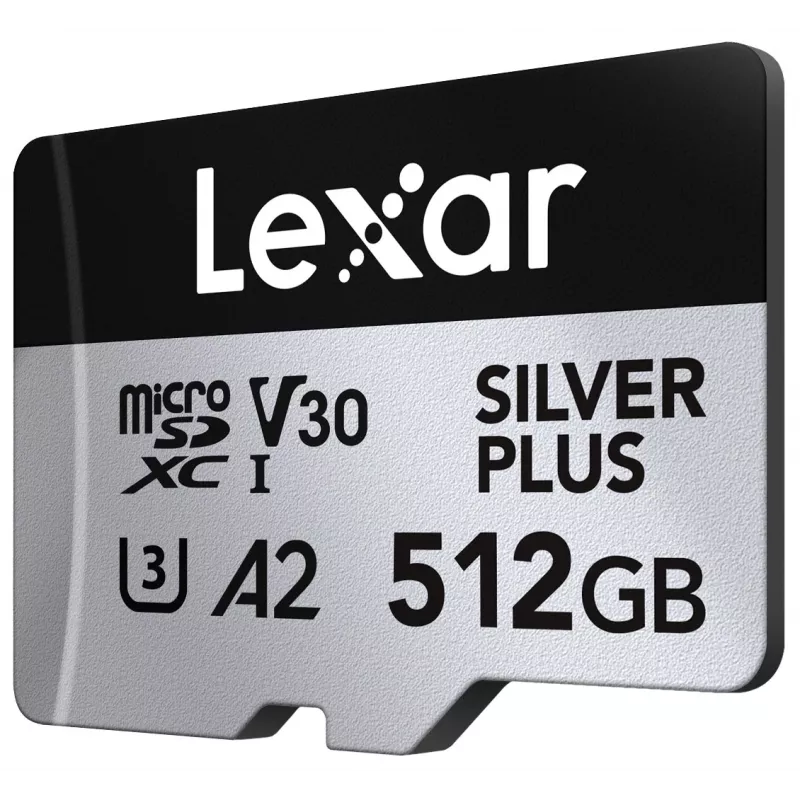 Flash pamäť Lexar 512 GB UHS-I microSDXC SILVER PLUS