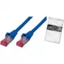 Sieťový kábel ShiverPeaks BS75720-AB modrý 10m Cat6a S/FTP