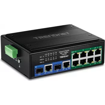 Priemyselný Gigabit switch TRENDnet TI-BG108 – 10 portov, 400W PoE++