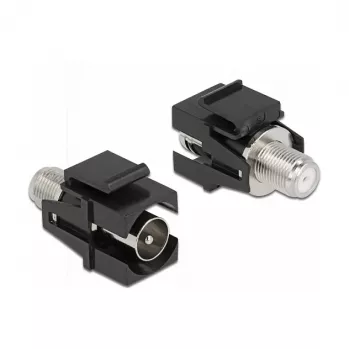 Keystone modul IEC samec na F samica čierny DeLOCK 86856