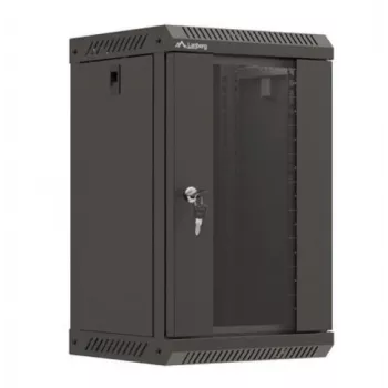 Lanberg WF11-3309-10B racková skriňa 9U nástenný rack čierna