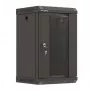 Lanberg WF11-3309-10B racková skriňa 9U nástenný rack čierna