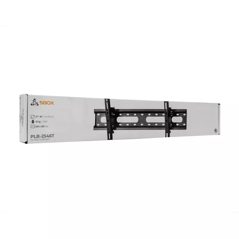 Držiak SBOX PLB-2546T-2 pre 37–80 palcové displeje, 45 kg kapacita, 600×400 mm VESA