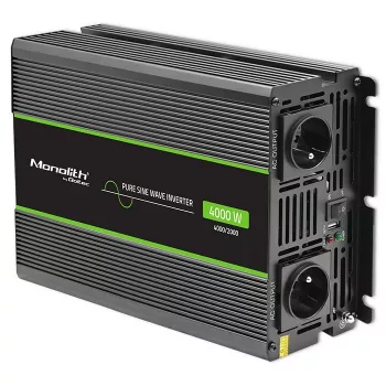 Qoltec Monolith napájací adaptér/menič auto 4000 W čierny