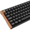 Keychron K2 HE (čierna/drevo, DE-layout, Gateron Double-Rail Magnetic Nebula, hliníkový rám)