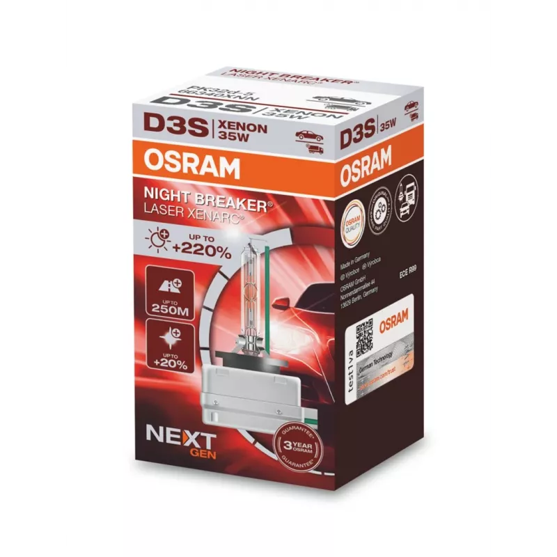 OSRAM XENARC NIGHT BREAKER LASER NEXTGEN D3S (66340XNN-HCB) AUTOXENONS CHEINWERFER 2 kusy