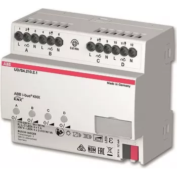 ABB UD/S4.210.2.1 LED stmievač 4 x 210 W/VA. Busch inštalačná zbernica KNX REG-Univer