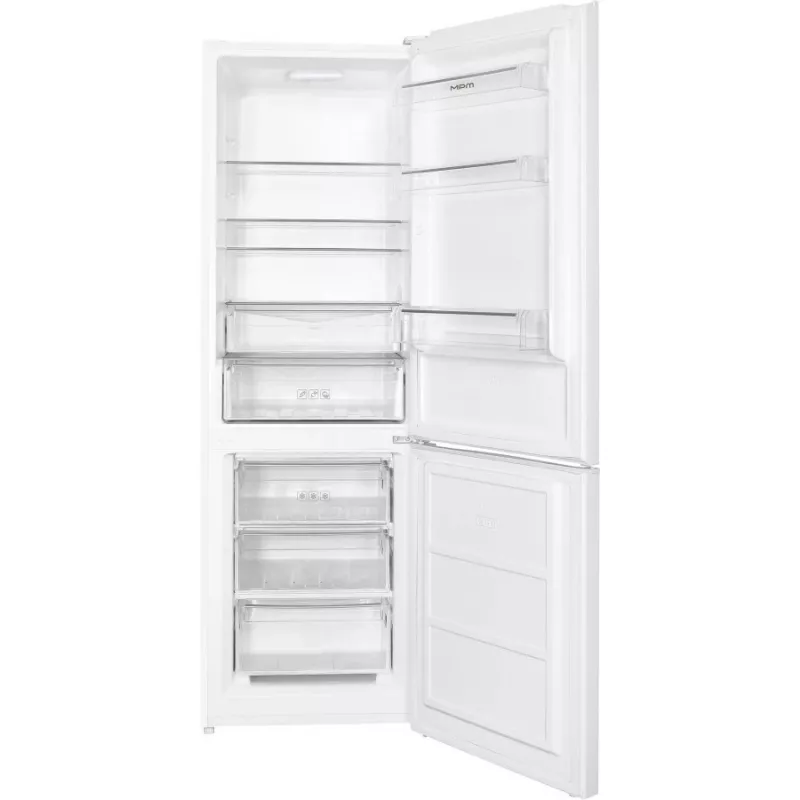 Chladnička s mrazničkou dole MPM MPM-323-KB-46 — 324 L, biela, 1850×600×600 mm, energetická trieda E