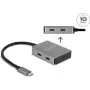 USB Type-C hub DeLOCK 64249 10000 Mbit/s čierny sivý
