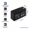 UPS batéria QOLTEC 53031 12V 9Ah zelená, 152×94×65 mm, 2,35 kg