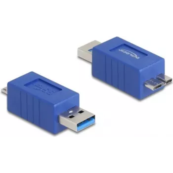 DeLOCK 67214 káblový adaptér USB Type-A na USB Micro-B modrý