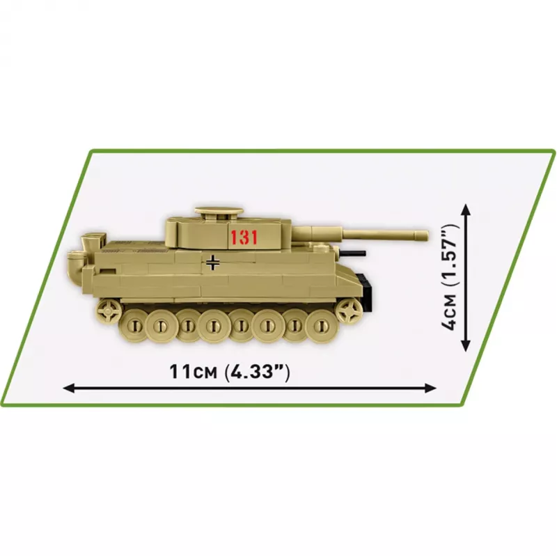 Stavebnica Cobi Tiger I 131 — 144 dielov, odporúčaný vek 6+, zelená