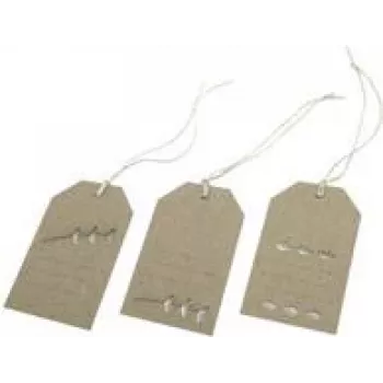 artoz darčekové visačky biele z kraftového papiera s kvetinovým výrezom 6 ks (144500-178)
