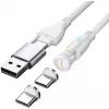 USB kábel 4smarts 541236 USB 2.0 1,8 m USB C biely