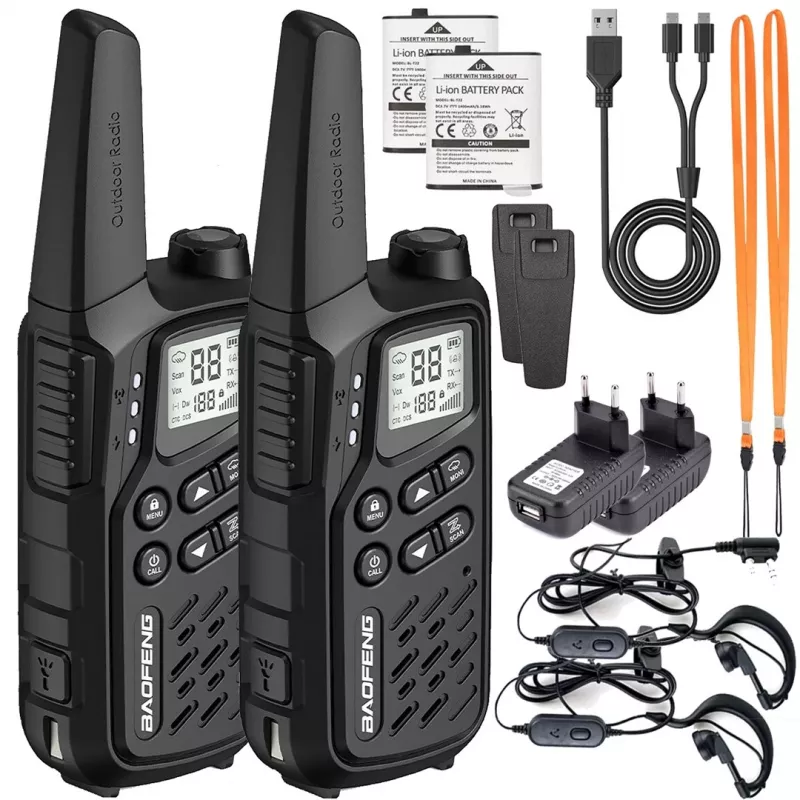 Walkie-talkie Baofeng BF-T25E čierna, 2 kusy