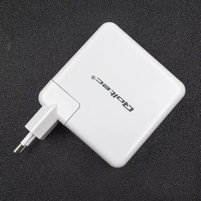 Qoltec GaN nabíjačka FAST 108W | 5-20V | 3-4.7A | USB C | biela
