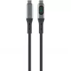 USB kábel 4smarts 541438 USB4 Gen 2x2 1,5 m USB-C čierny sivý