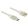 USB kábel DeLOCK 83881 USB 2.0 1 m USB A transparentný