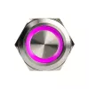 Vandalizmu odolný tlačidlový spínač DimasTech PD197 25 mm Silverline krúžok