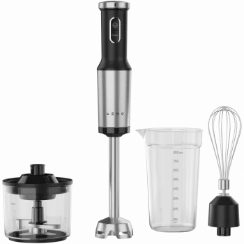 Ručný mixér, 1200 W, v CB, čierna, nástavec s tigerzubmi, metlička, drvič, nádoba