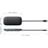 AUKEY CB-C71 USB-C hub 8 v 1, 3x USB-A 3.0, HDMI 4K@30Hz, Gigabit RJ45, SD/microSD, USB-C PD 100 W, kábel 0,15 m, hliník, čierny