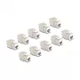 DeLOCK 88119 Keystone modul plochý biely RJ-45 10 ks