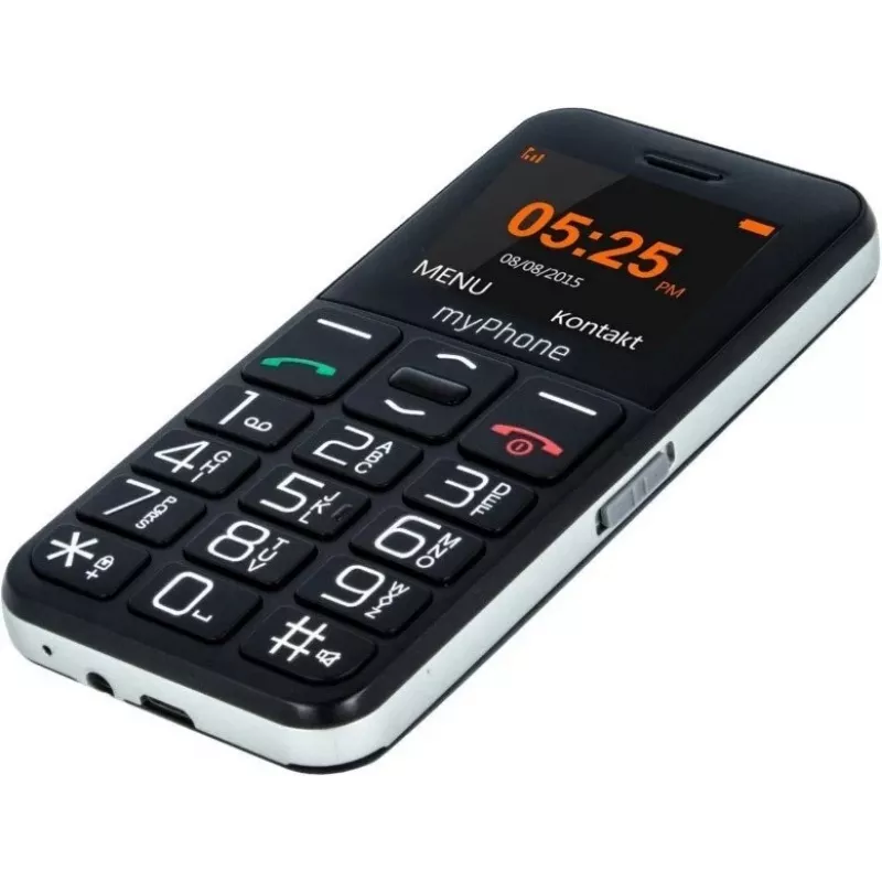myPhone Halo Easy mobilný telefón, 1,77-palcový TFT, jedna SIM karta, Bluetooth, 1000 mAh, čierny