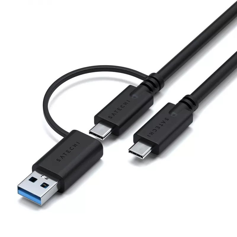 Satechi Triple 4K Display káblový dock čierny strieborný 4K Ultra HD 60 Hz