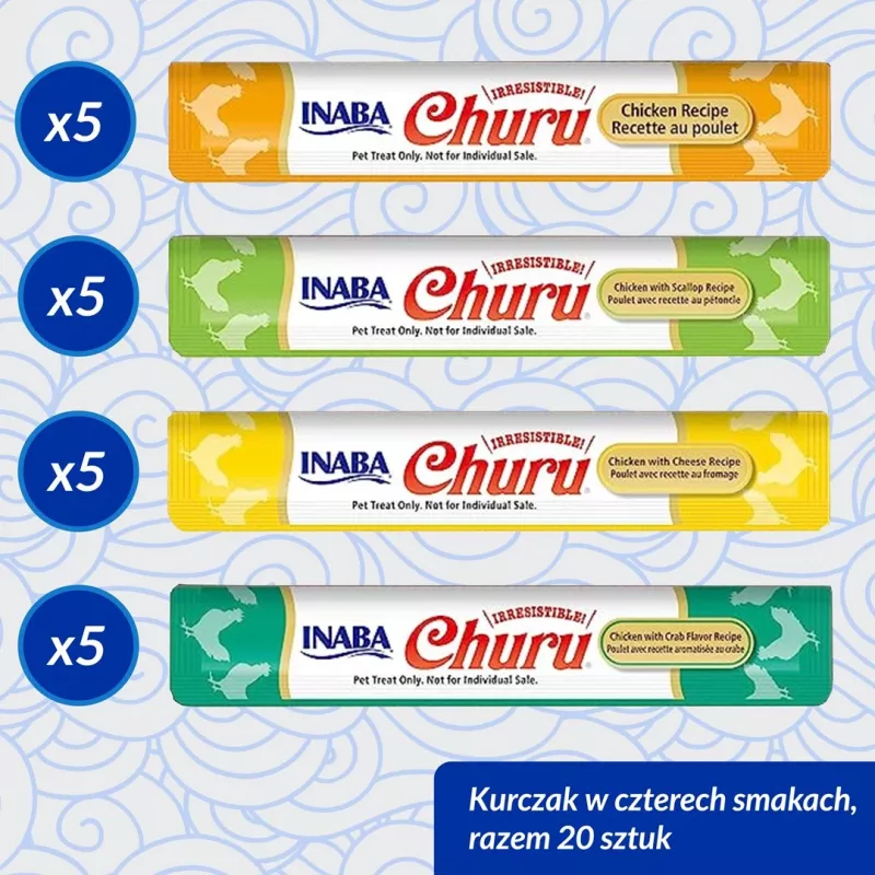INABA Churu Variety Box Chicken – maškrty pre mačky – 20 x 14 g